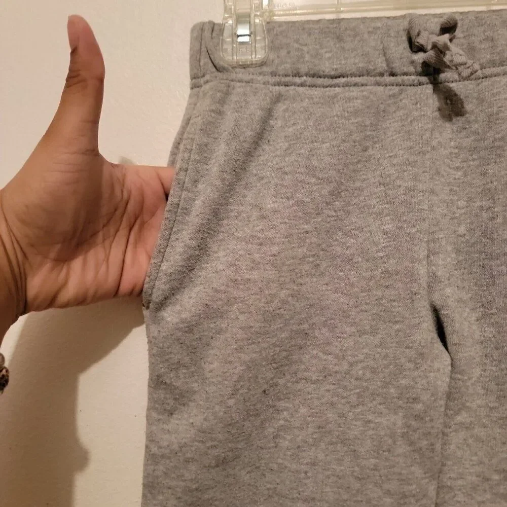 Extremely Me Girls Gray Pockets Elastic Waist Drawstring Jogger Pants Size 7/8